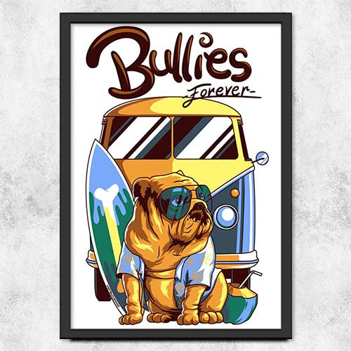 Quadro Decorativo - Barbearia Bullies forever